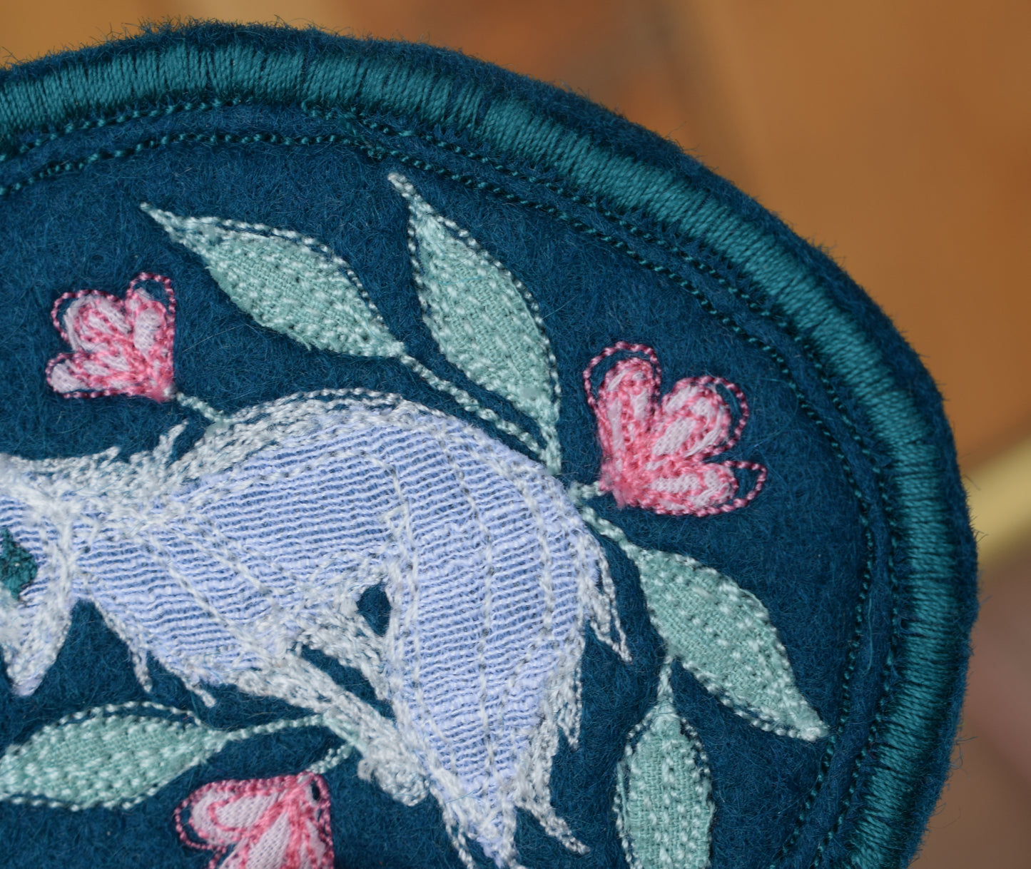 Fox Brooch - Embroidered felt