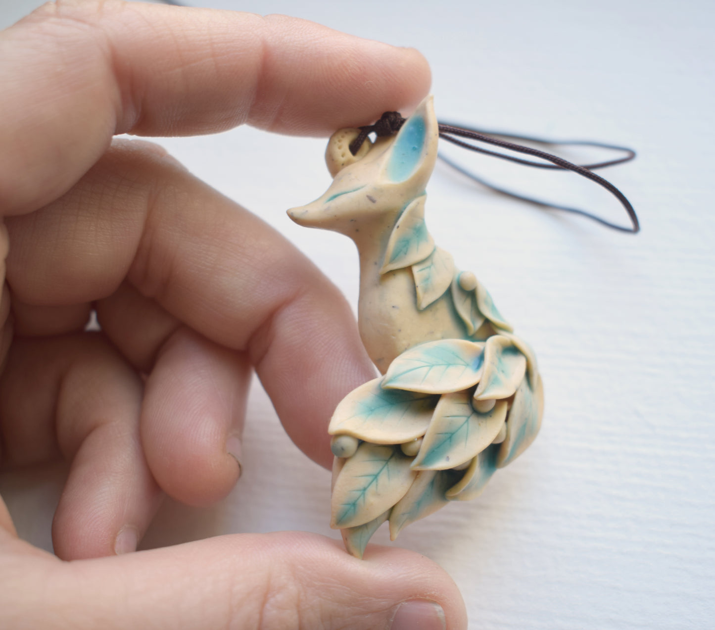 Leafy Fox pendant