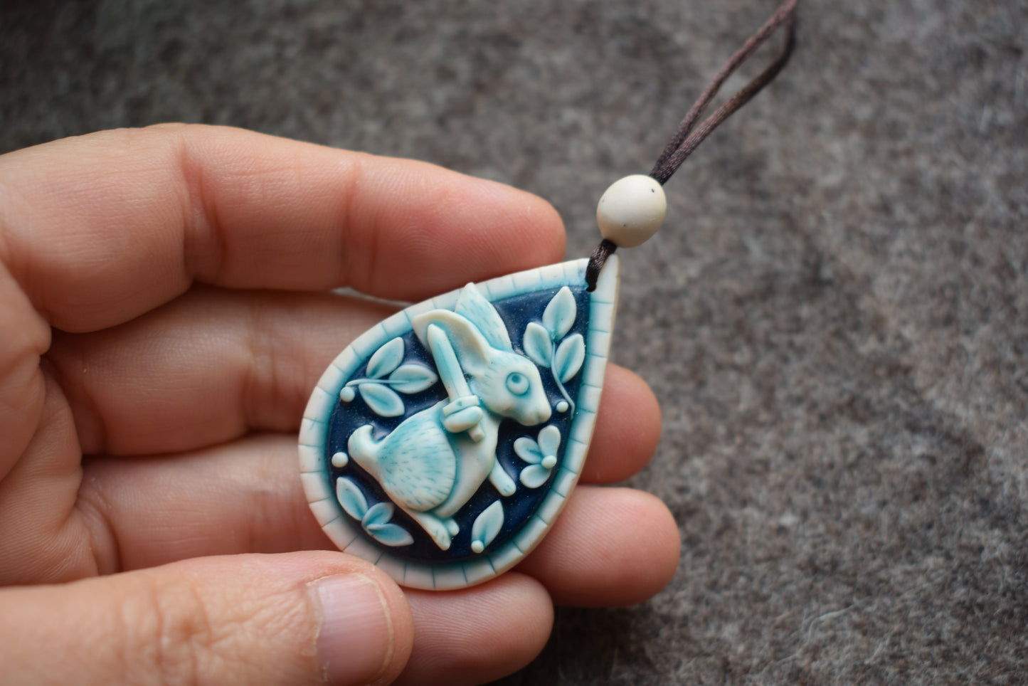 Battle Rabbit necklace (b4)
