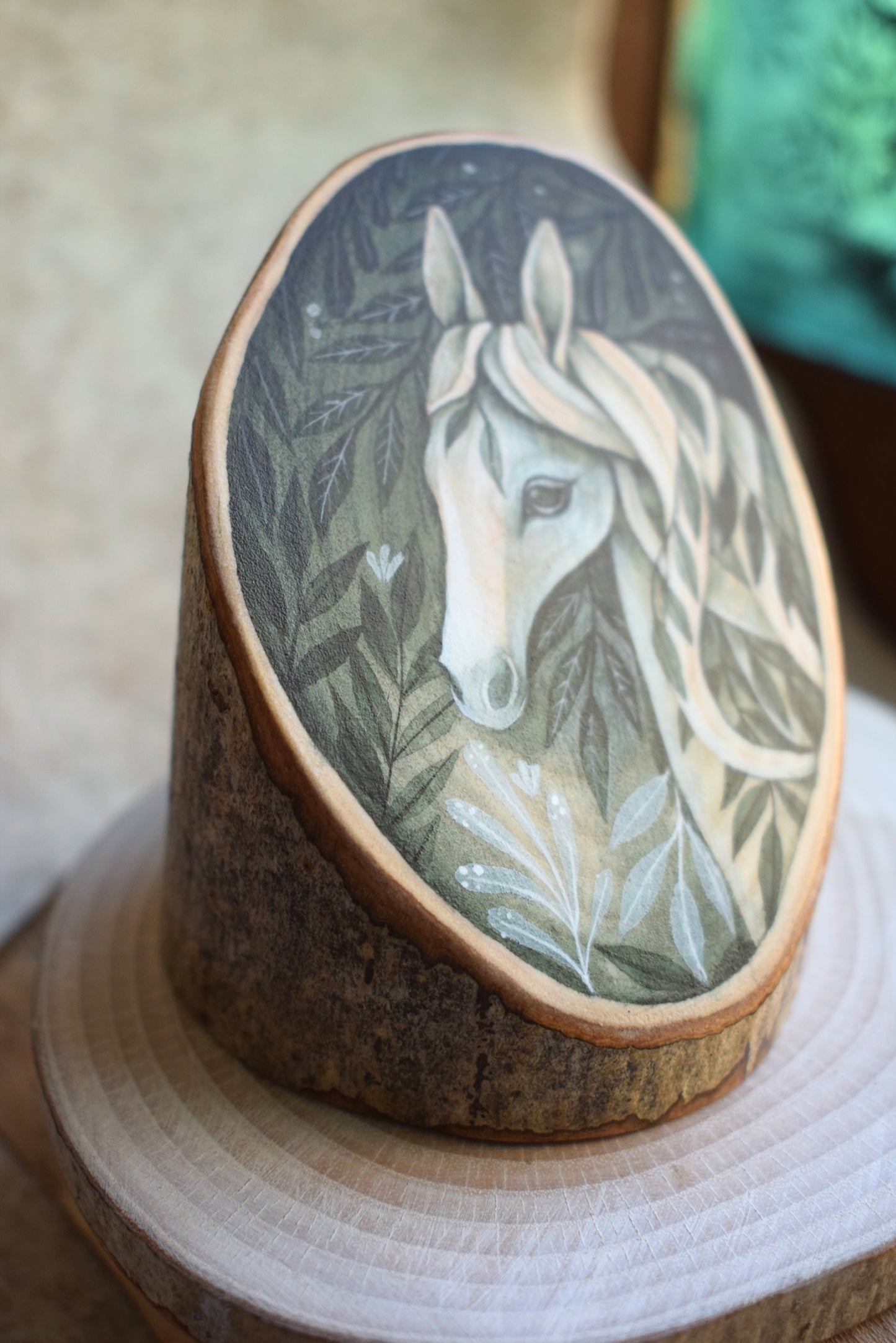 Watercolour on Sycamore Forest Horse