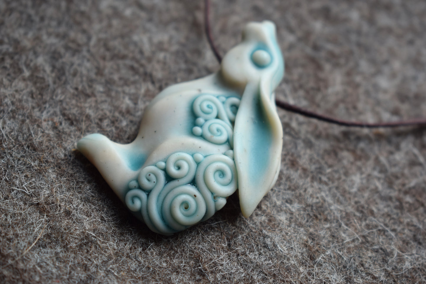 Moon Gazing Hare pendant (b4)
