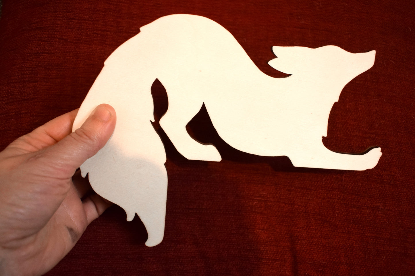 Stretching Fox Door Topper