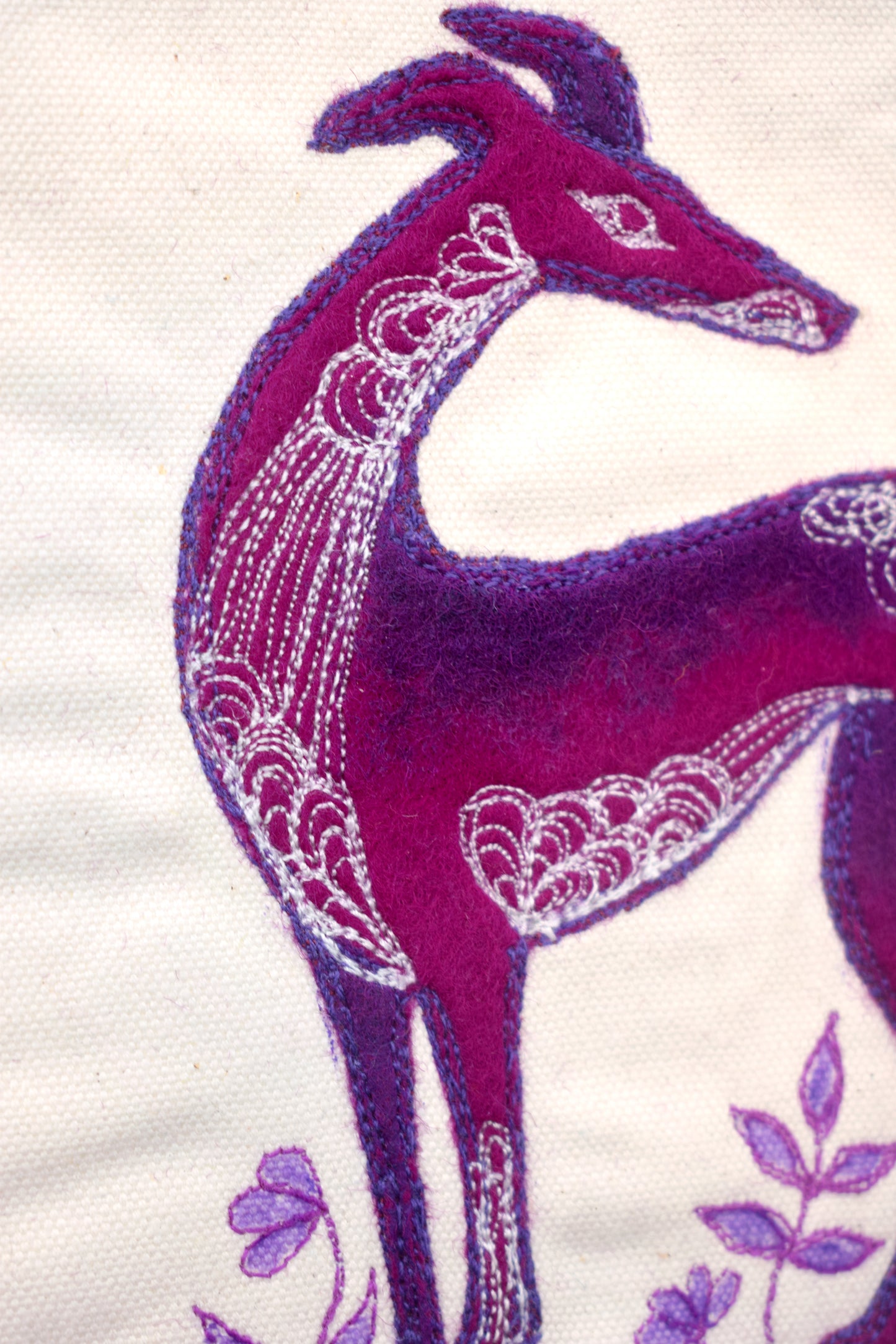 Embroidered Sighthound Wall Hanging
