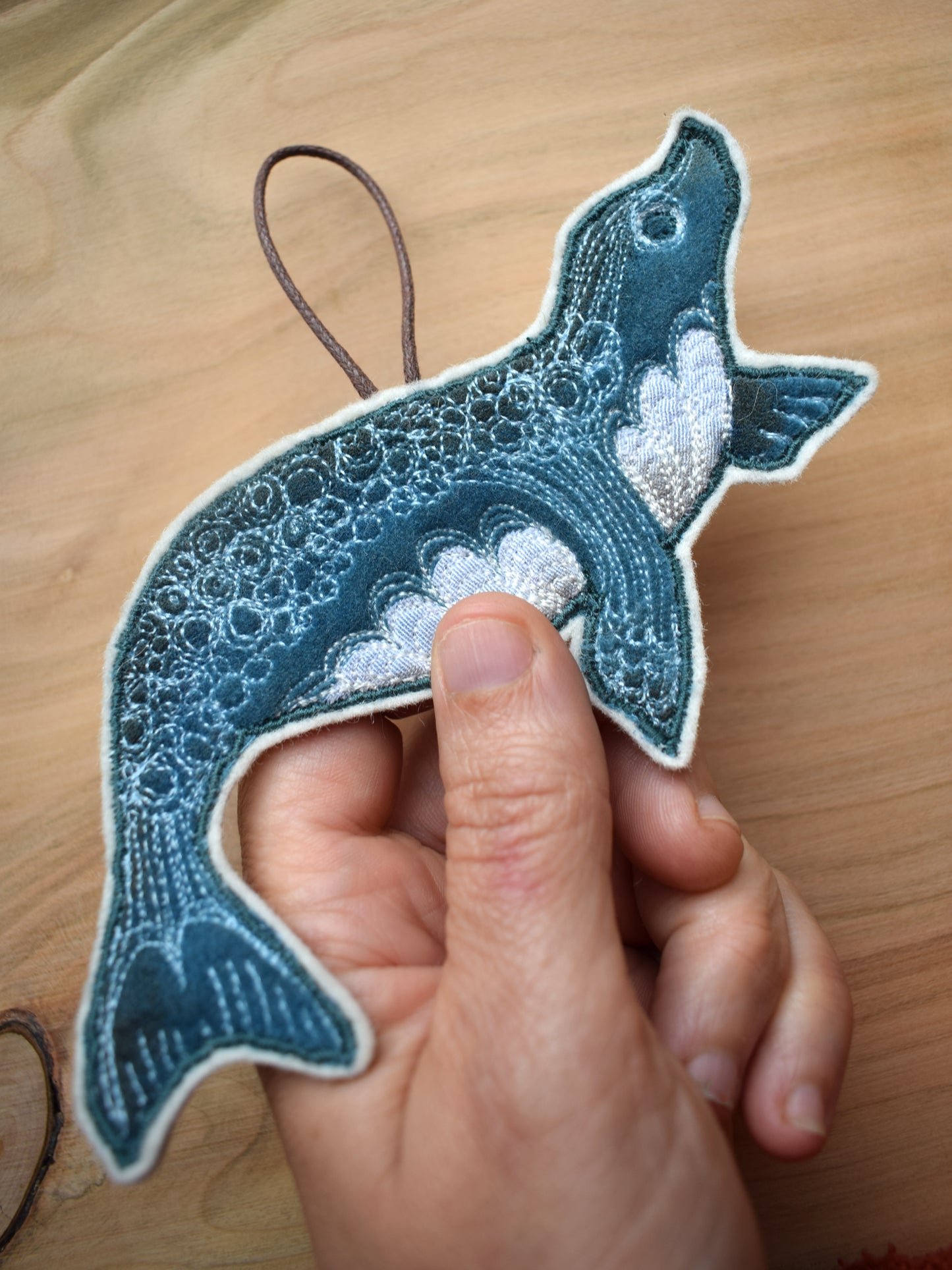Embroidered Velvet Seal