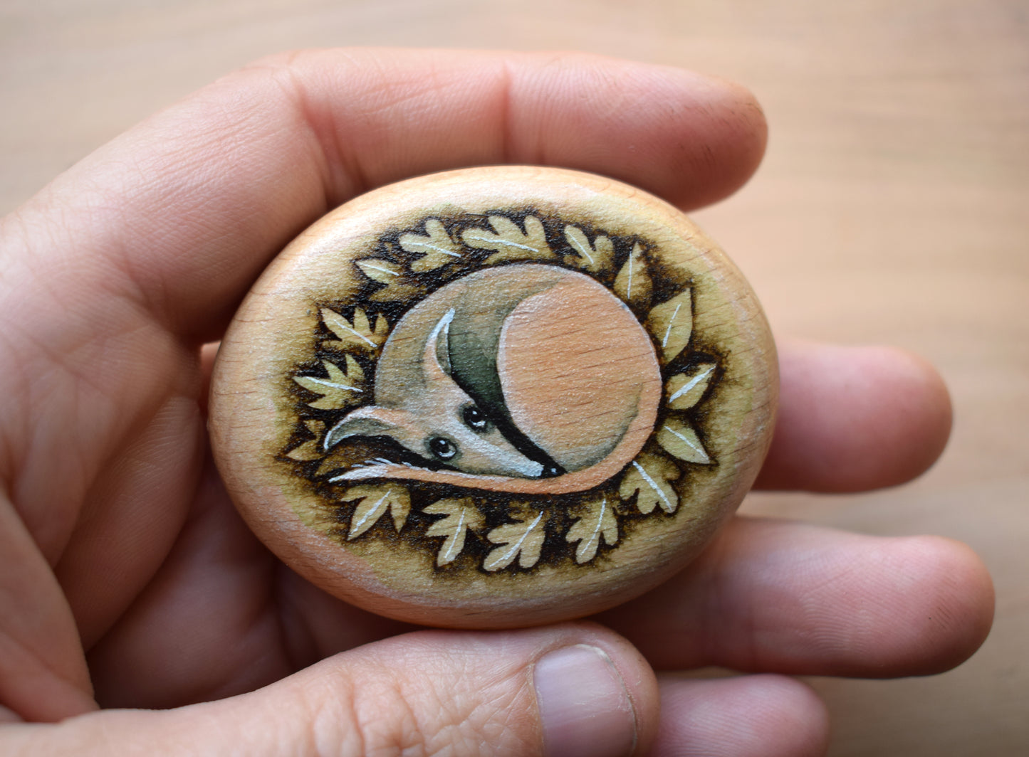 Greyhound/whippet –  Mini Wood Pebble