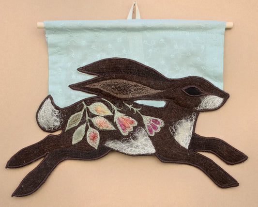 Running Hare wall hanging
