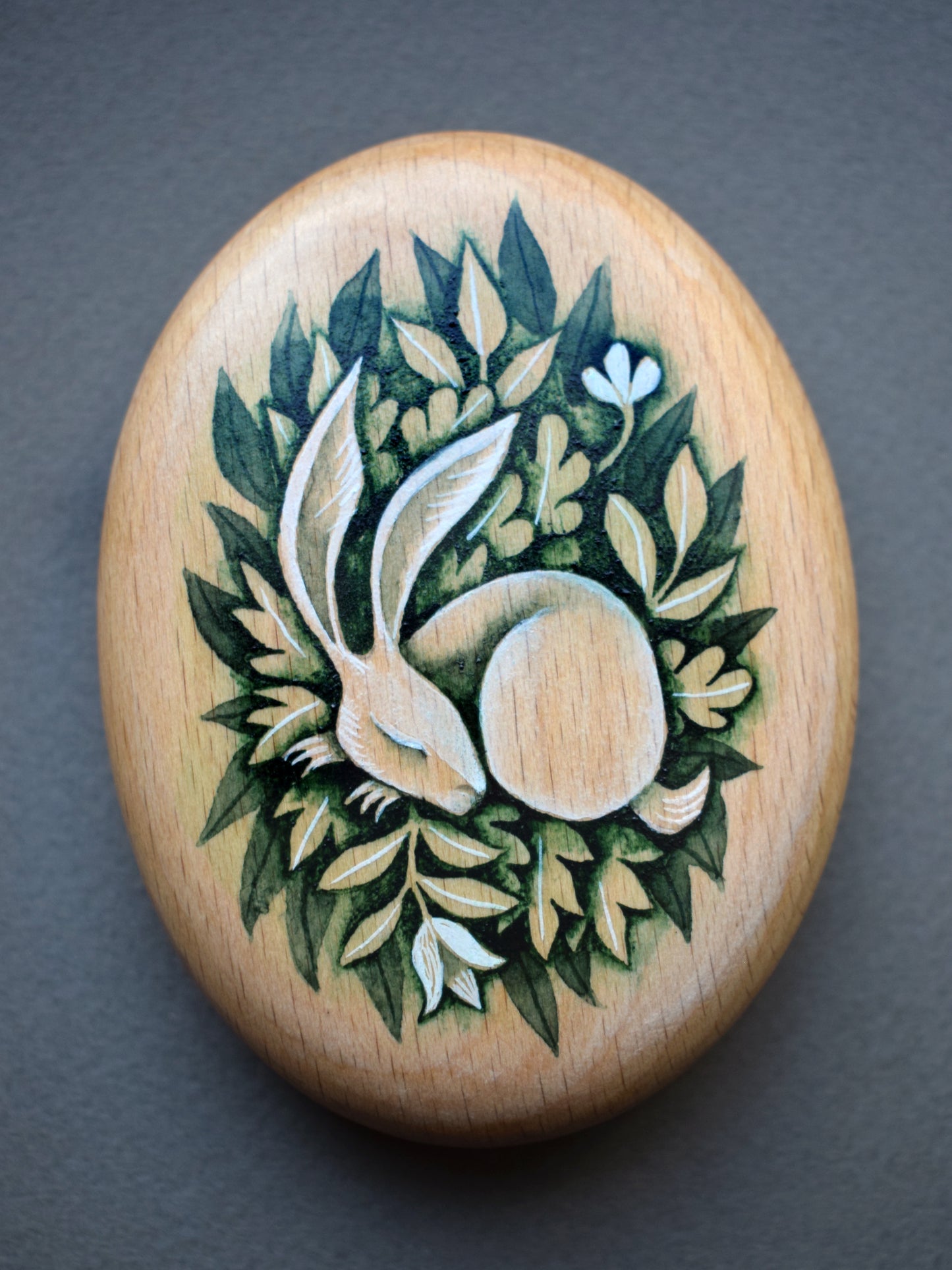 Sleeping Hare Pebble (large)