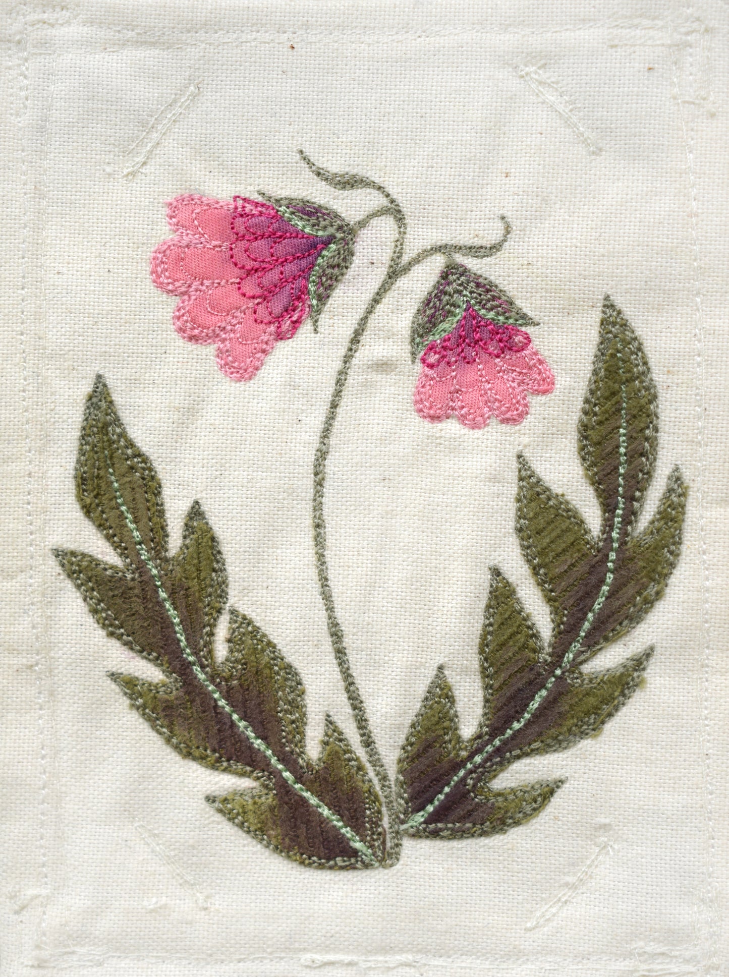 Flower on wooden frame