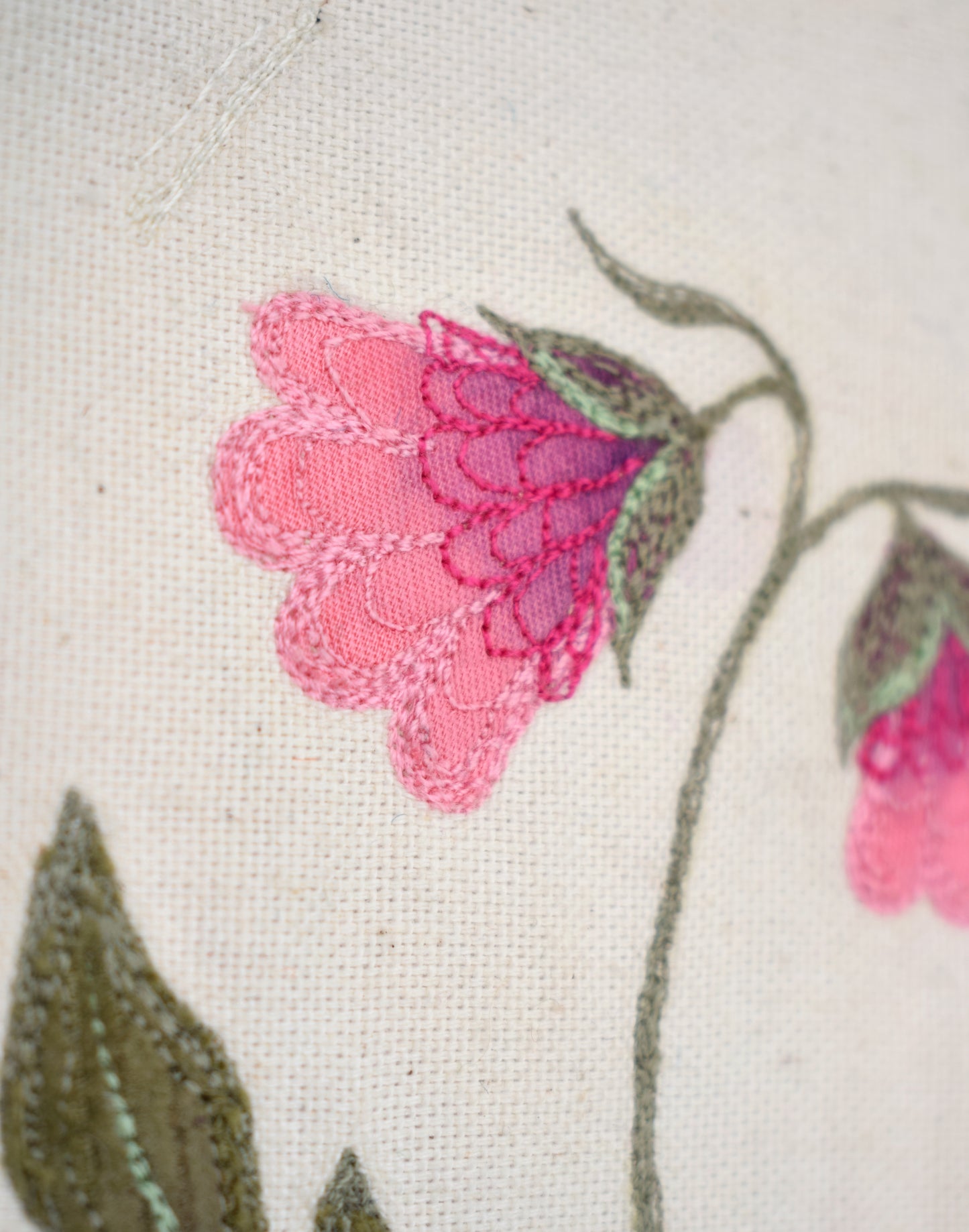 Flower on wooden frame