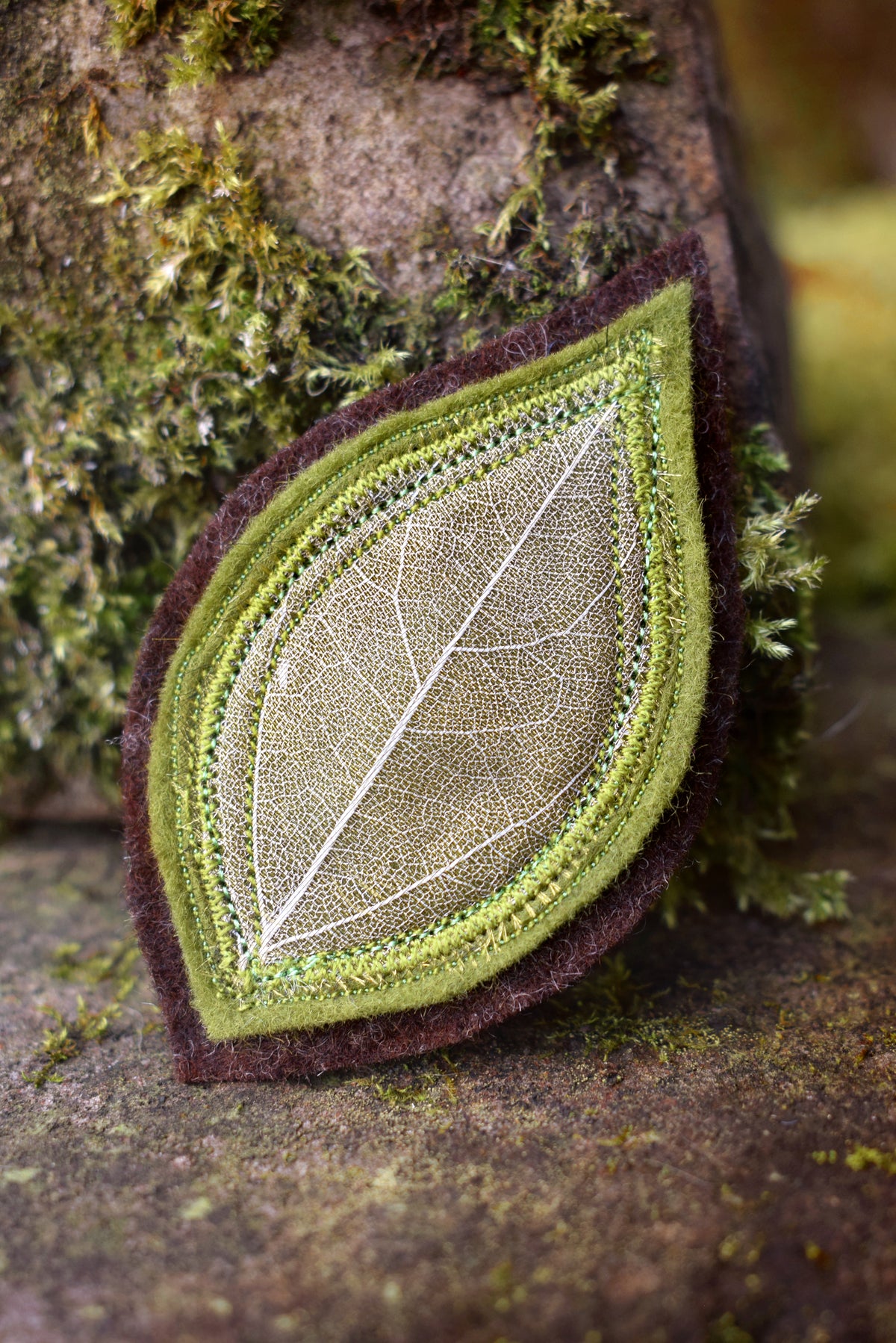 Leaf Skeleton brooch