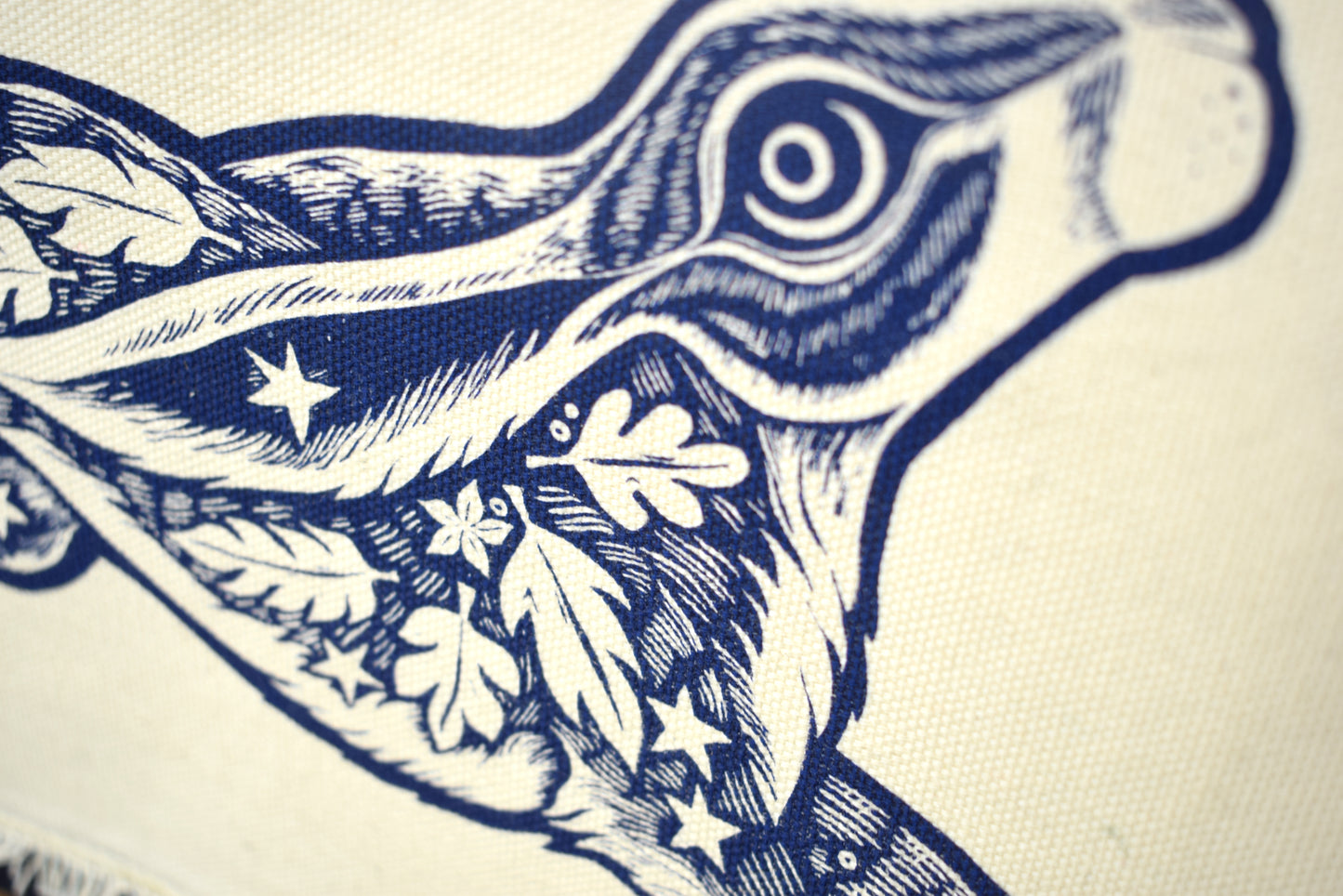 Starry Hare Screen Printed wall hanging