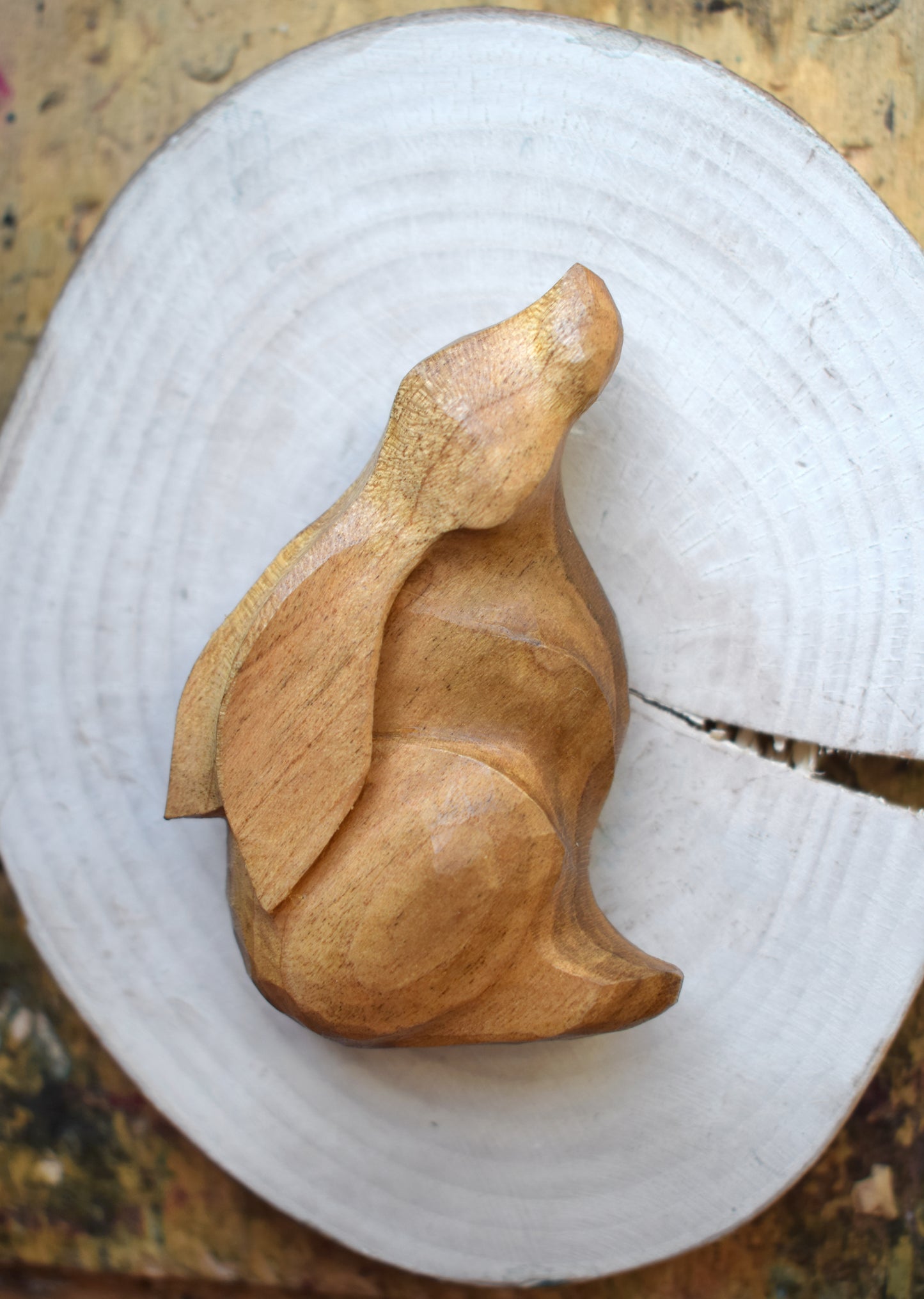 Small hare carving (Cherry)