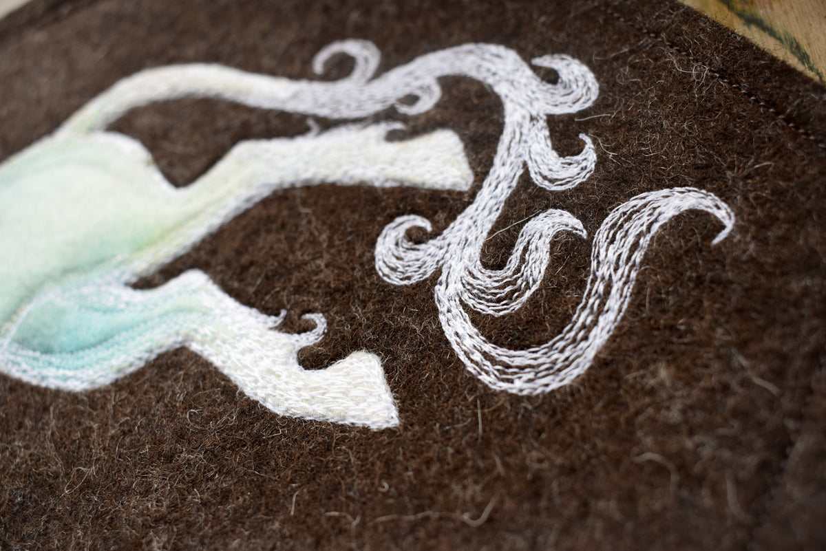 Unicorn Banner - Embroidery on Wool Felt