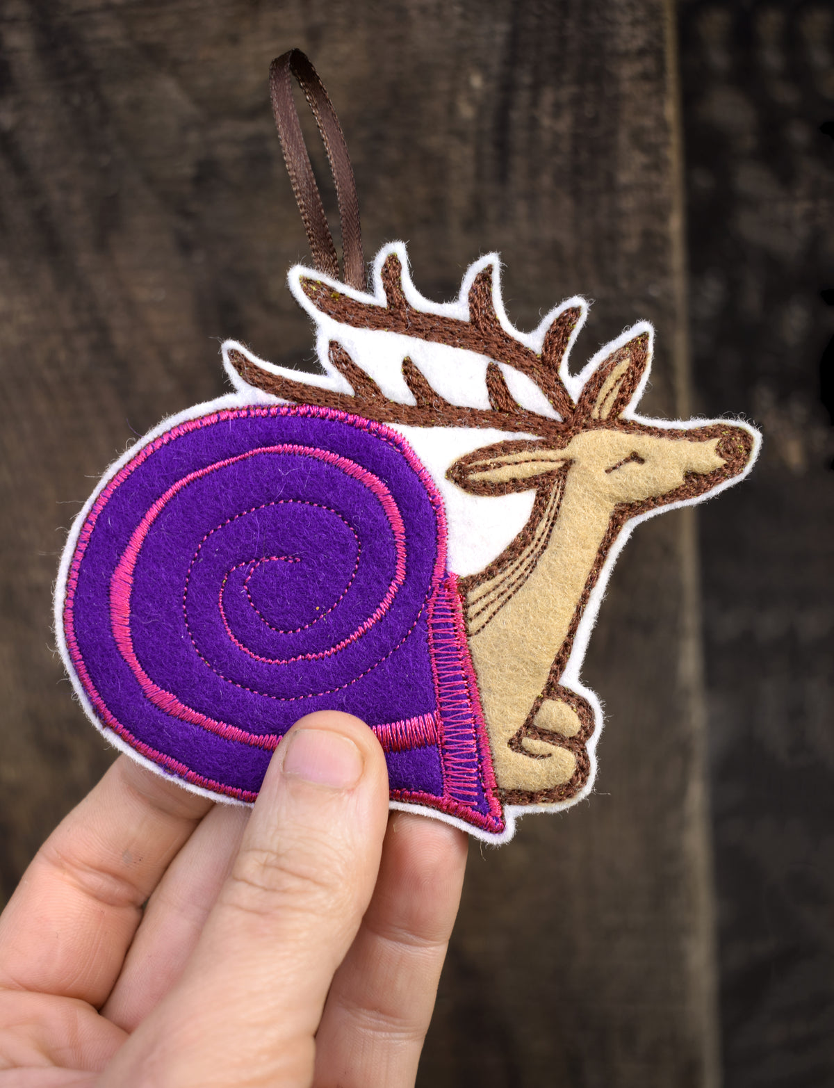 Deer Snail Ornament (2 designs available)
