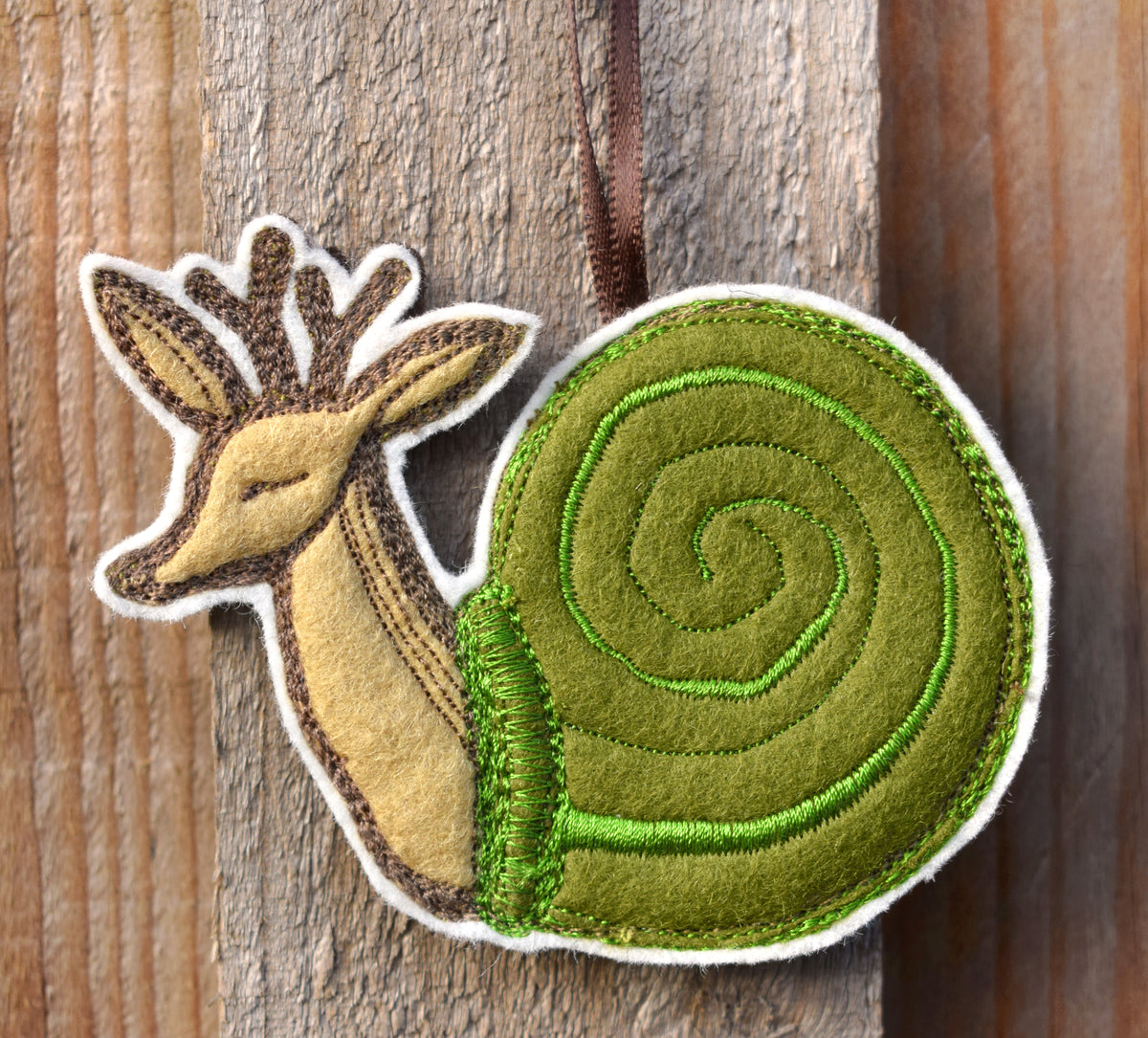 Deer Snail Ornament (2 designs available)