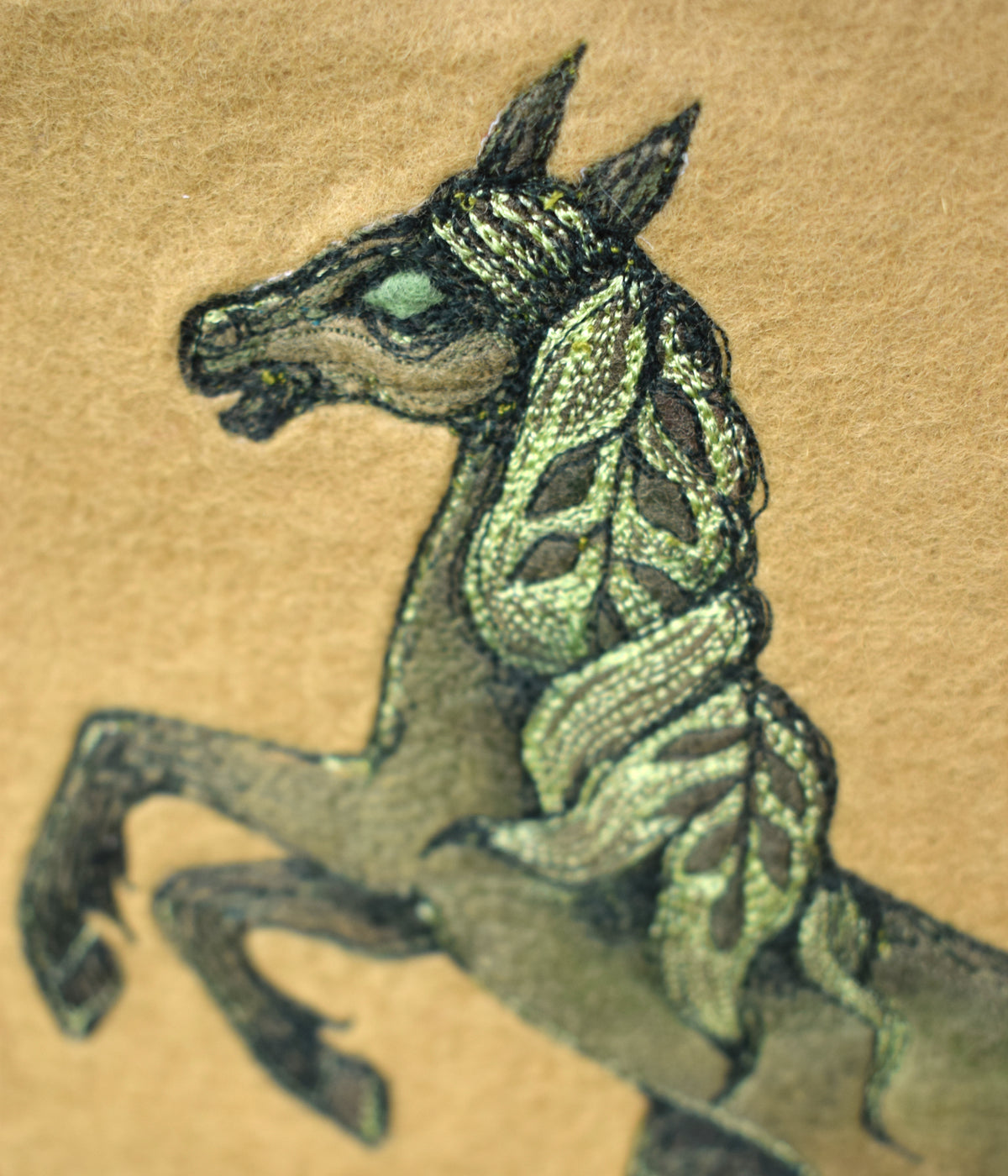Kelpie Wall Hanging - Embroidery on Wool Felt