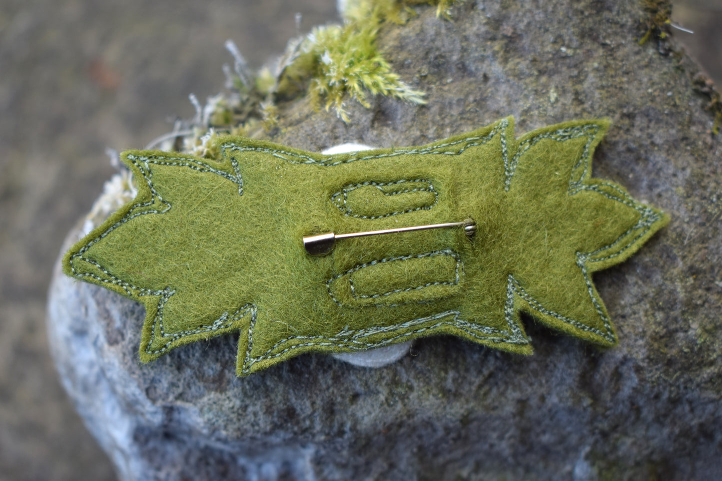 Hawthorn Brooch - Embroidered felt
