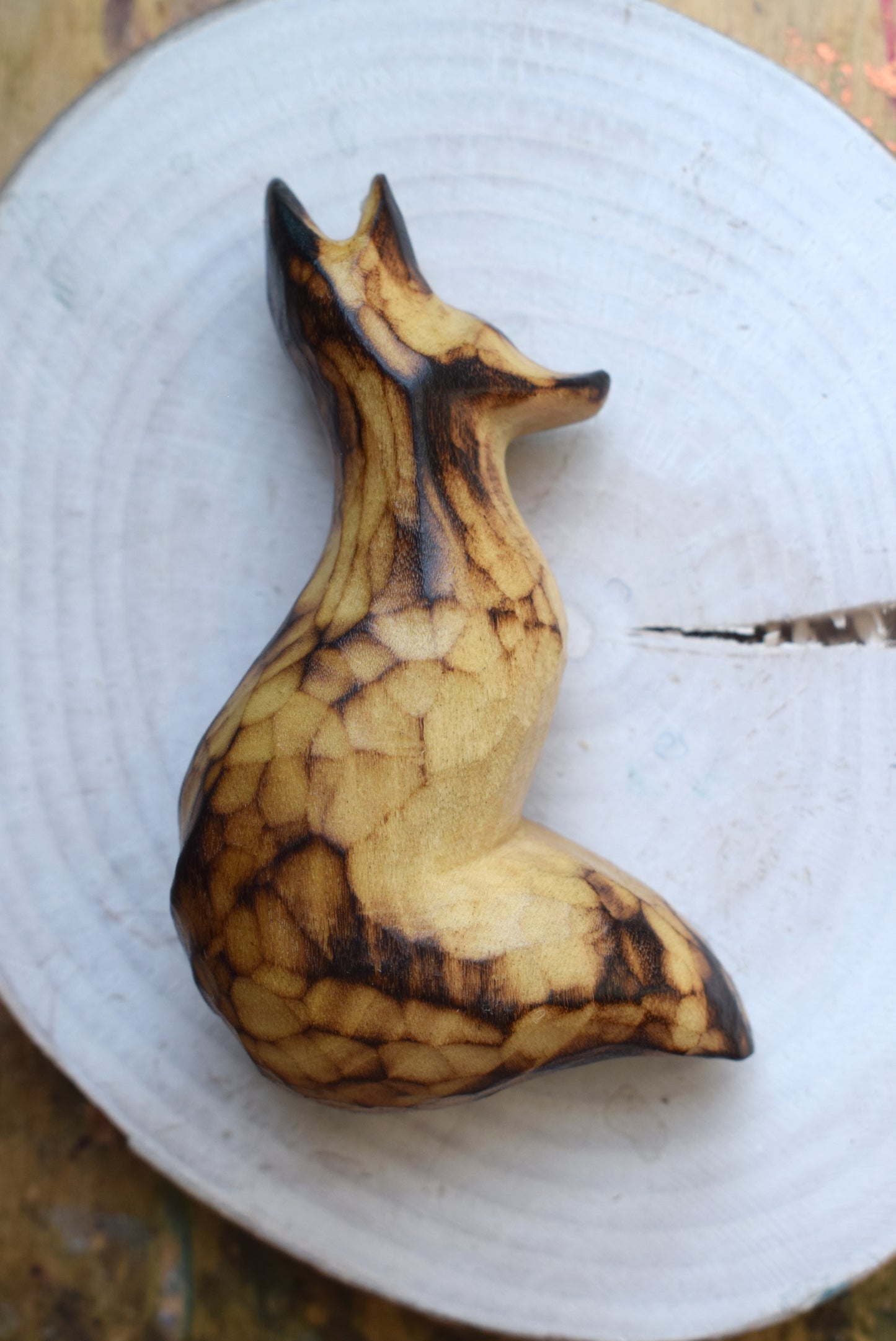 Small fox carving (Alder)