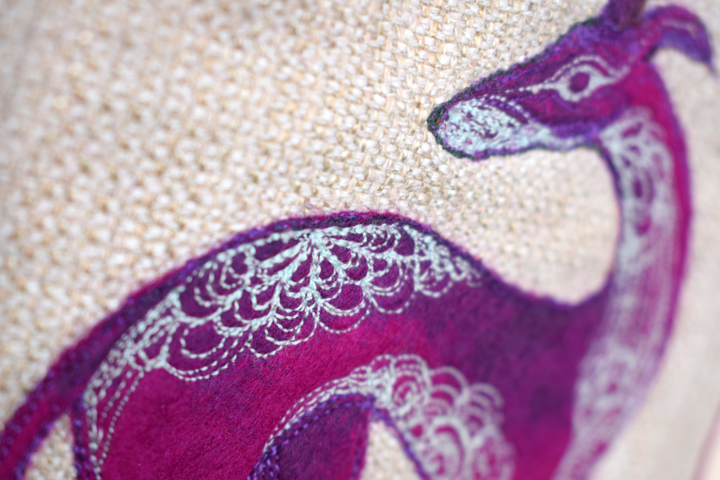 Sighthound wall hanging - embroidery