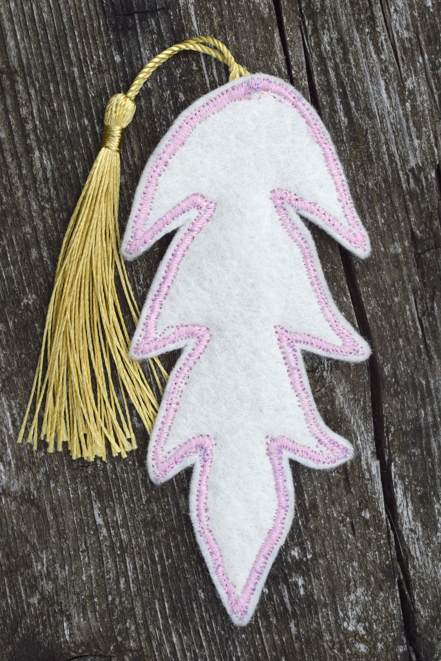 Leaf Bookmark (felt and floral patterned fabric)