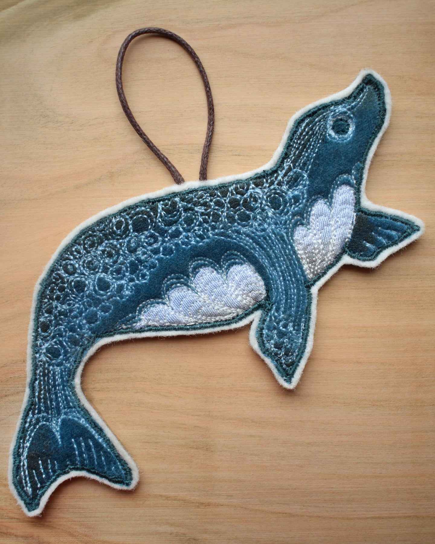 Embroidered Velvet Seal