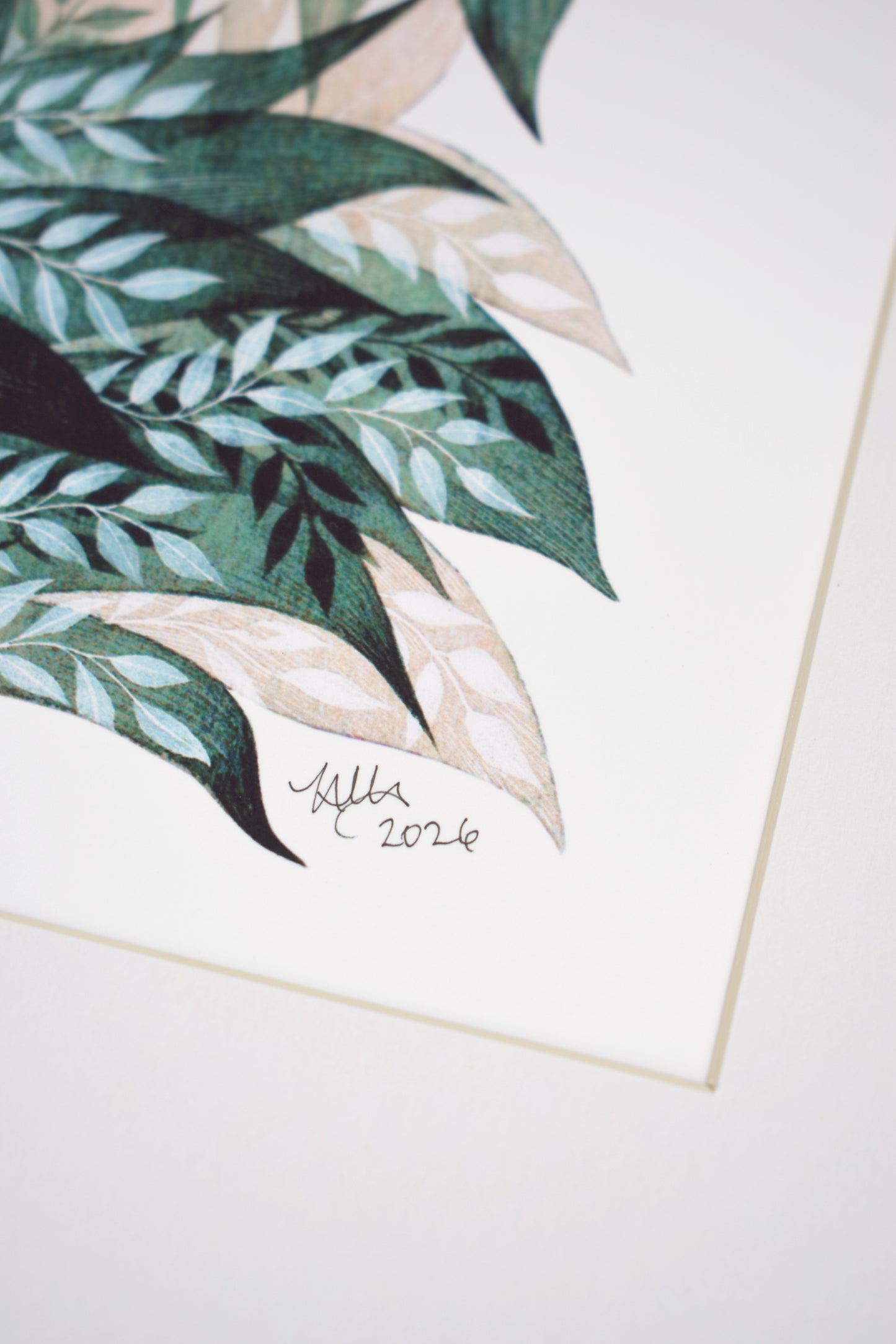 Green Fox - Giclee Print (mounted, unframed)