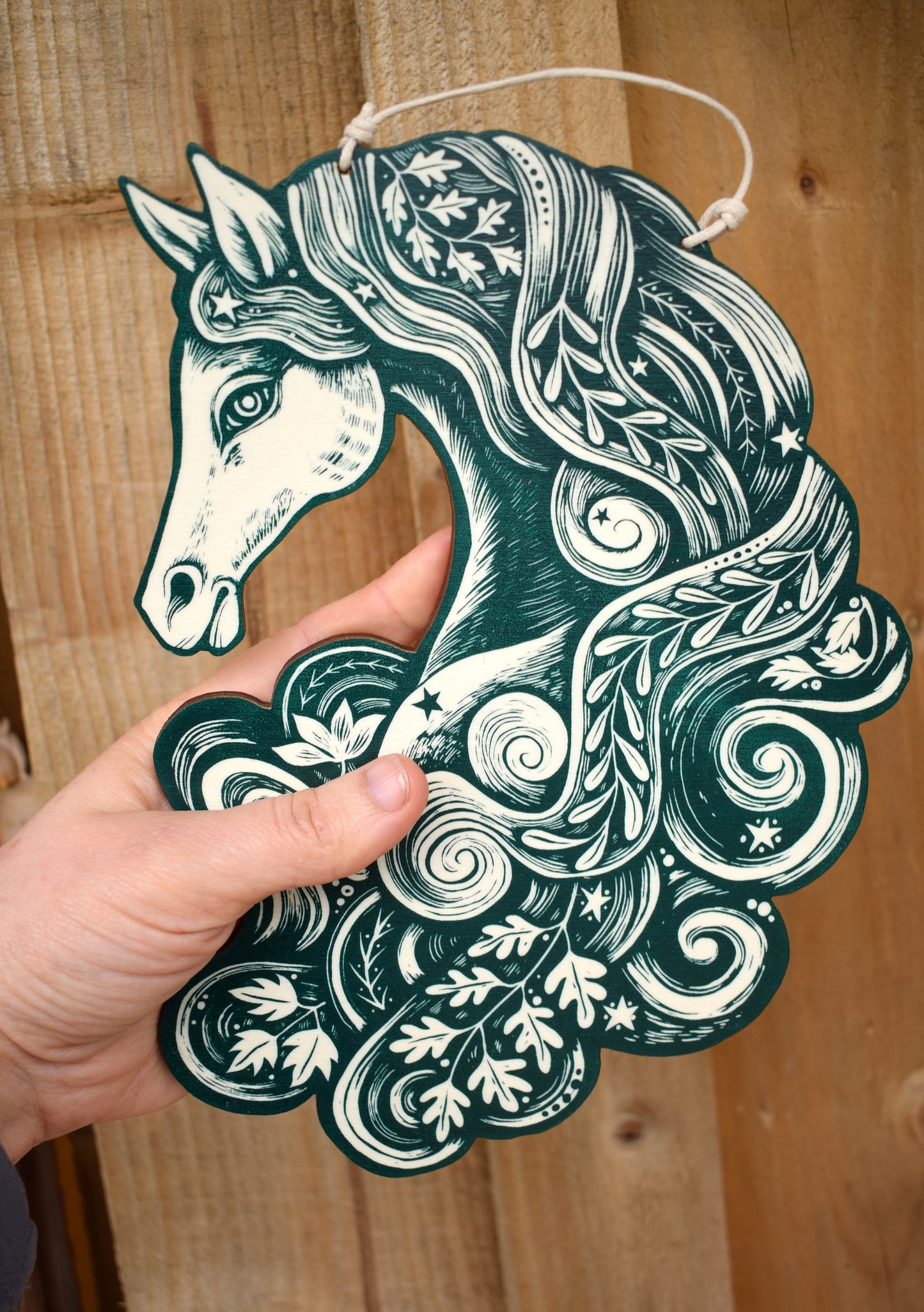 Portrait of a Kelpie - Screen printed wood Wall Hanging (b26)