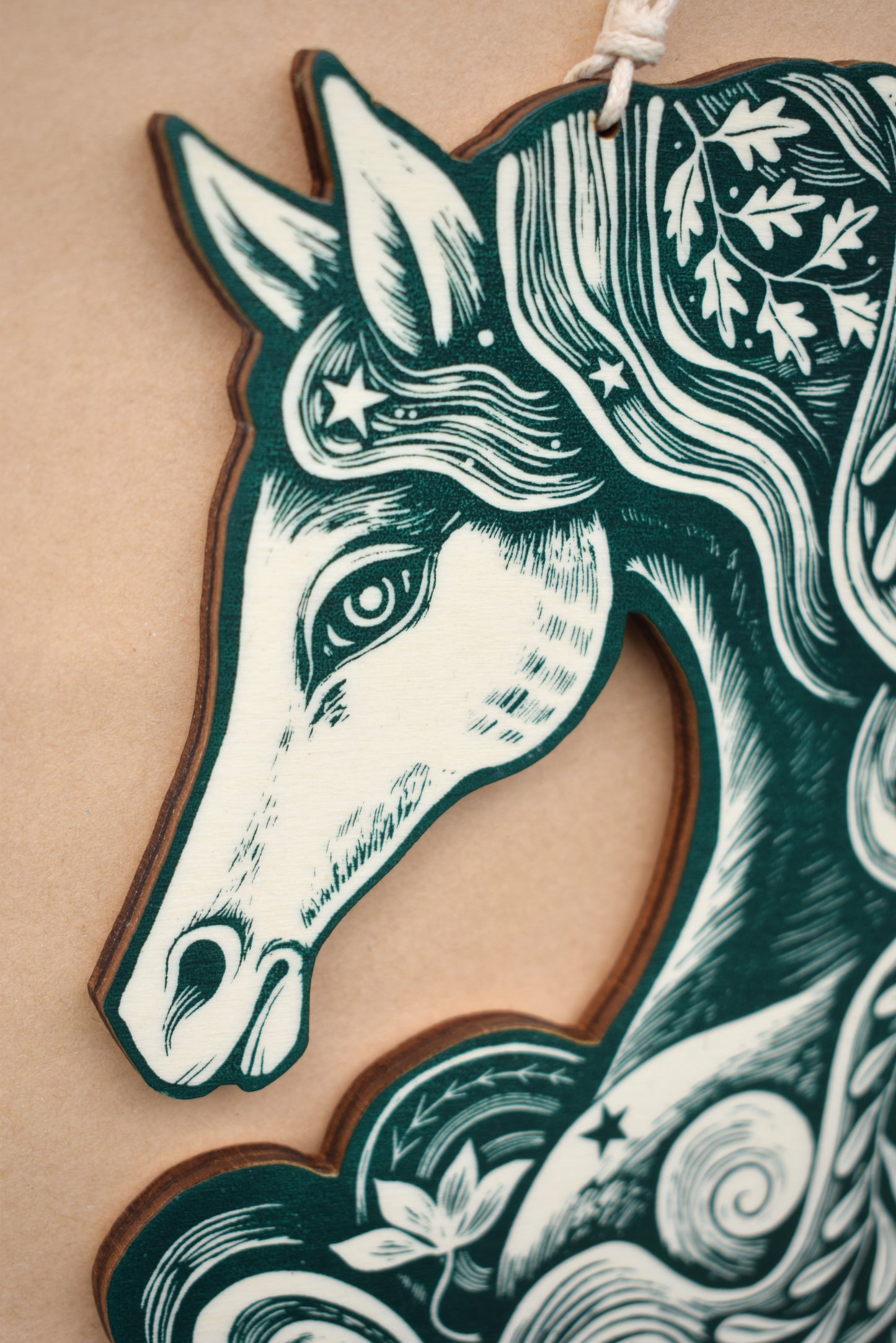 Portrait of a Kelpie - Screen printed wood Wall Hanging (b26)