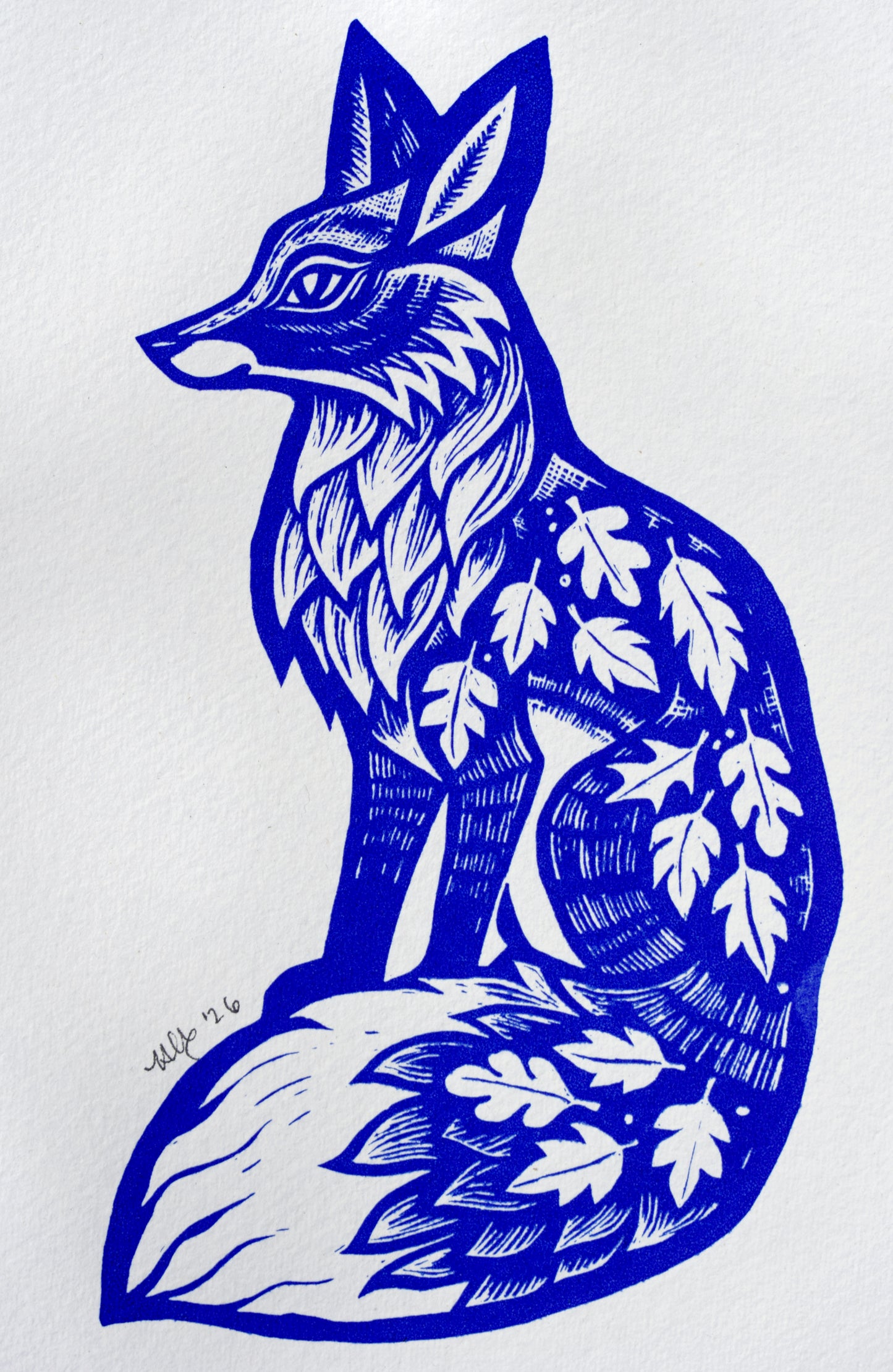Ultramarine Screenprint on Khadi Cotton Rag (p19)