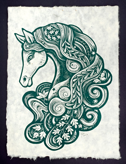 Kelpie - Screen print on Mitsumata