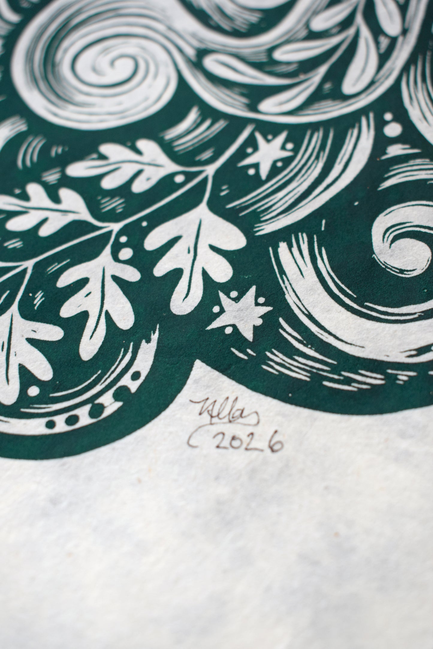 Kelpie - Screen print on Mitsumata