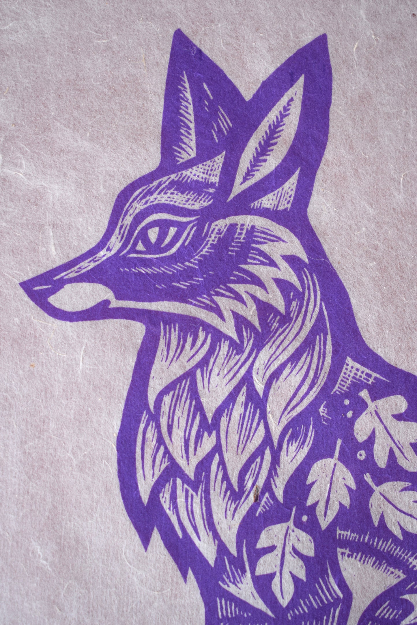 Lilac Screenprint on Mitsumata (b23)