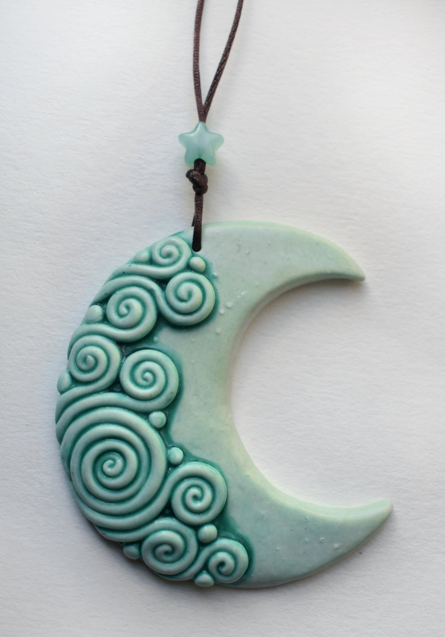 Minty Green Moon Wall Hanging (J1)
