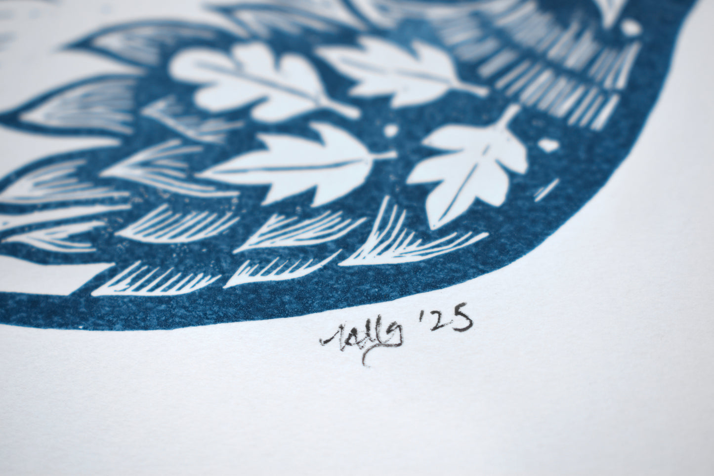 Fox - Lino Print on Paper