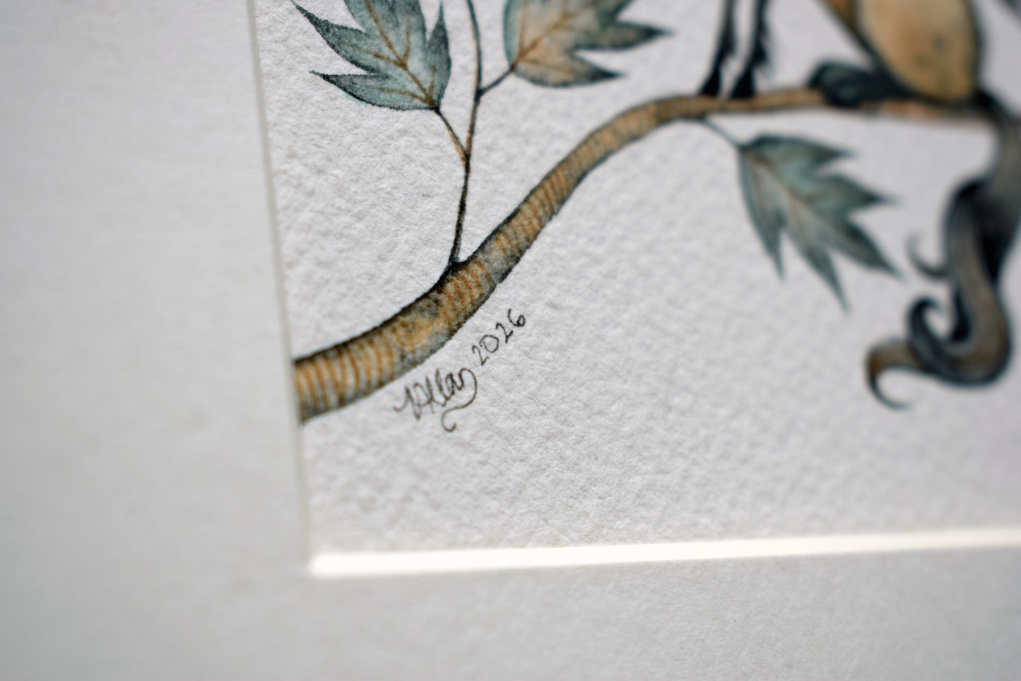 Hedgerow Pegasus - Original Watercolour in Mount